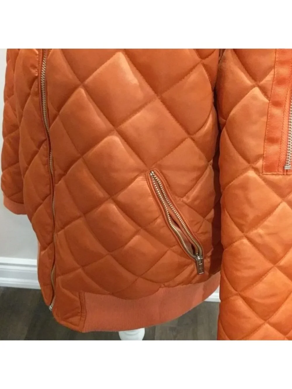 7 for all man kind orange jacket like new